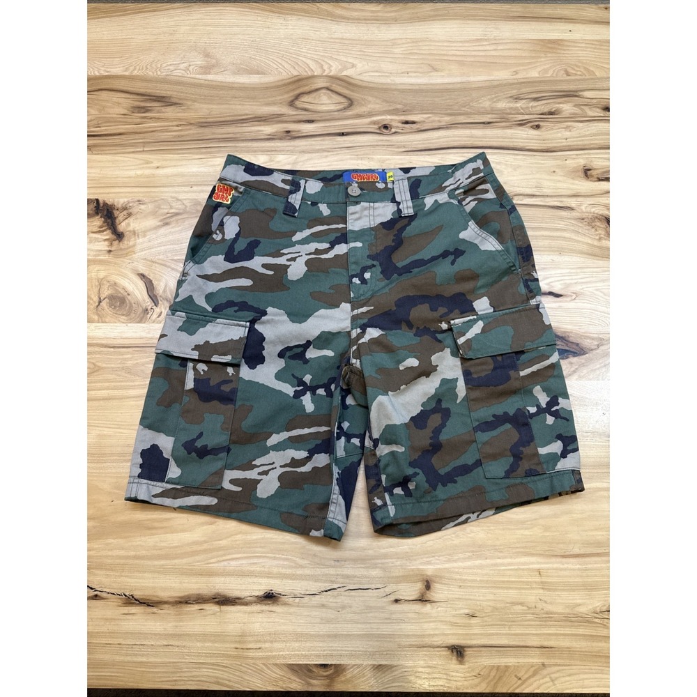 EMPYRE Shorts Mens 30 Green Camouflage Cargo Outdoor Pockets Army Summer
